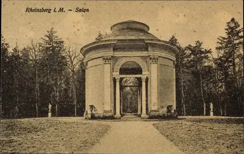 Ak Rheinsberg in Brandenburg, Der Salon im Schlosspark