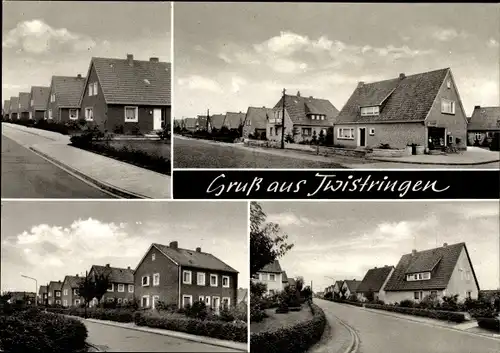 Ak Twistringen Niedersachsen, Straßenansichten, Wohnviertel, Häuser mit Garten