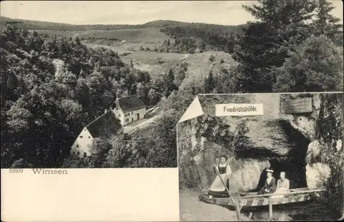 Ak Wimsen Hayingen auf der Schwäbischen Alp, Friedrichshöhle, Gesamtansicht