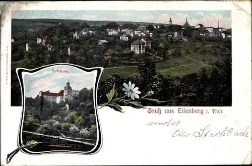 Ak Eisenberg in Thüringen, Schloss, Gesamtansicht