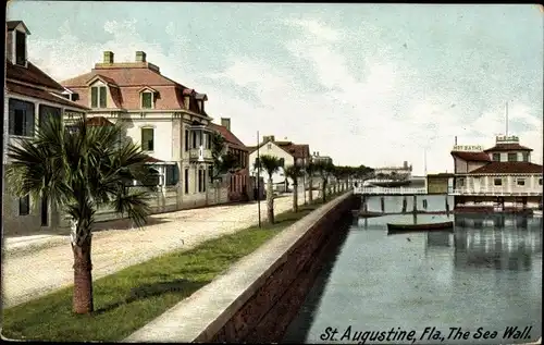 Ak Saint Augustine Florida USA, The Sea Wall