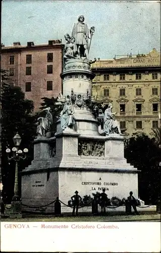 Ak Genova Genua Liguria, Monumento Cristoforo Colombo