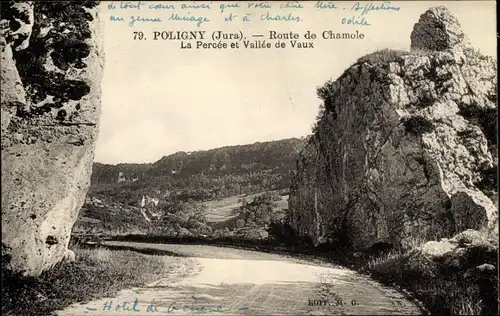 Ak Vaux sur Poligny Jura, Route de Chamole, La Percée et Vallée de Vaux