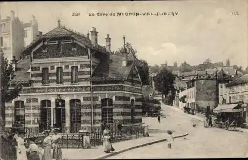 Ak Meudon Hauts de Seine, La Gare de Meudon Val Fleury