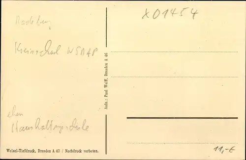 Ak Radeburg Sachsen, Haushaltungsschule