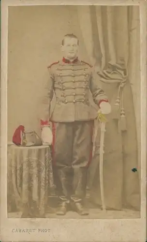 Kabinett Foto Französischer Soldat, 3. Republik, Husar