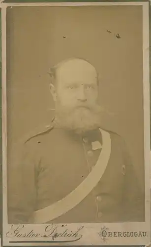Kabinett Foto Deutscher Soldat, Kaiserreich, Fotograf Gustav Dietrich