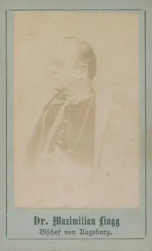 Kabinett Foto Dr Maximilian von Lingg, Bischof von Augsburg