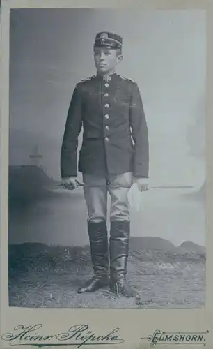 Kabinett Foto Deutscher Soldat, Kaiserreich, Fotograf Heinr. Röpcke