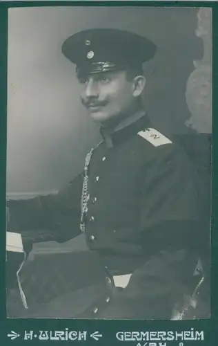 Kabinett Foto Deutscher Soldat, Kaiserreich, Fotograf H. Ulrich