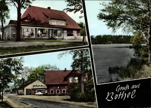 Ak Bothel in Niedersachsen, Geschäft, Seeblick, Gebäude