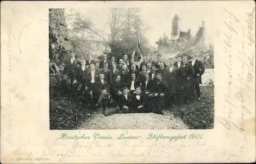 Ak Lucens Kanton Waadt, Deutscher Verein Lucens, Stiftungsfest 1901