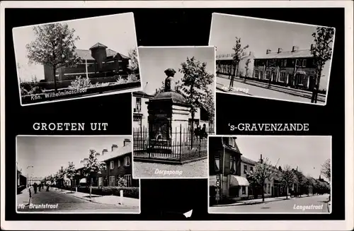 Ak ’s Gravenzande Westland Südholland, Kon Wilhelminaschool, Mr Bruntstraat, Langestraat