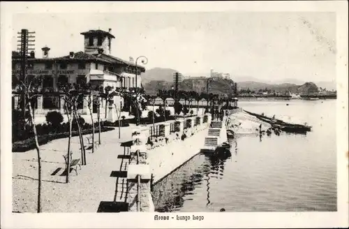 Ak Arona Lago Maggiore Piemonte Italien, Lungo Lago