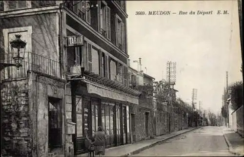 Ak Meudon Hauts de Seine, Rue du Depart