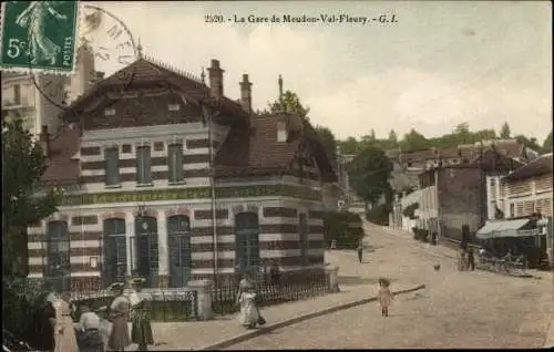 Ak Meudon val Fleury Hauts de Seine, La Gare