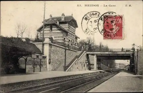 Ak Meudon Hauts de Seine, La Gare