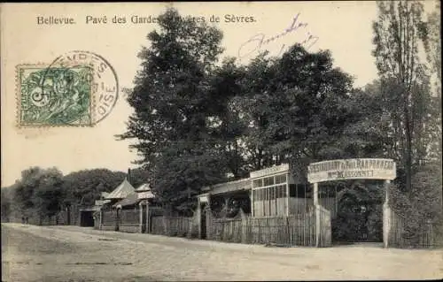 Ak Bellevue Meudon Hauts de Seine, Pave des Gardes