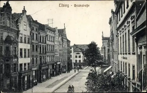 Ak Elbląg Elbing Westpreußen, Brückstraße