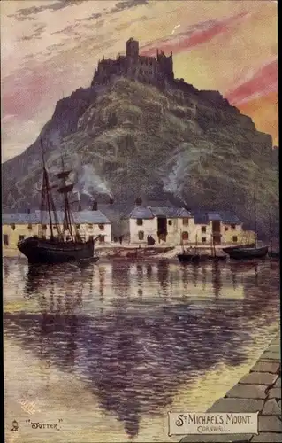 Künstler Ak Marazion Cornwall South West England, St. Michael's Mount