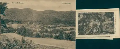 Leporello Ak Sülzhayn Ellrich Thüringen, Dorfeingang, Ortsansichten