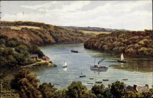 Künstler Ak Quinton, Malpas South West England, Malpas Ferry on the Fall