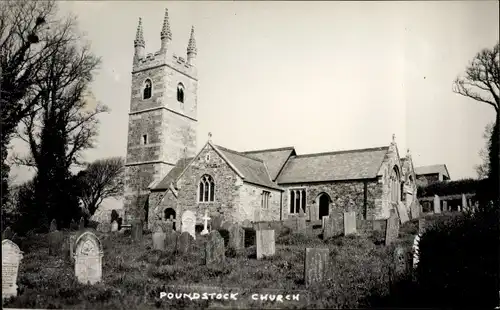 Ak Poundstock Cornwall South West England, Church