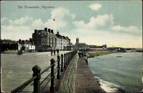 Ak Penzance Cornwall South West England, Promenade
