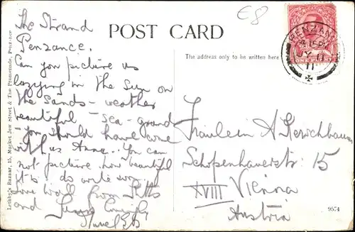 Ak Penzance Cornwall South West England, Promenade