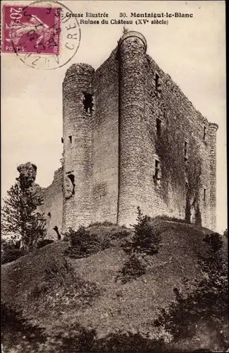 Ak Montaigut le Blanc Creuse, Ruines du Chateau