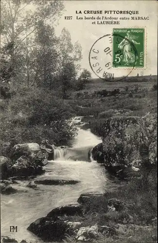 Ak Marsac Creuse, Les bords de l'Ardour entre Marsac et Laubiere