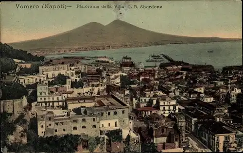 Ak Vomero Campania, Panorama della Villa G B Sbordone