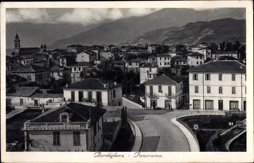 Ak Bordighera Liguria, Panorama