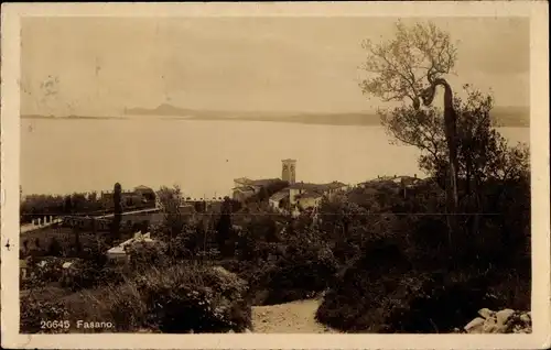 Ak Fasano Gardone Riviera Lombardia, Panorama Generale