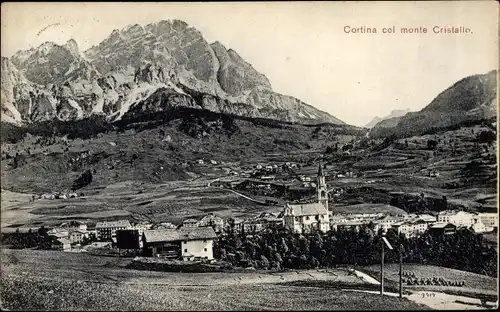 Ak Cortina d'Ampezzo Veneto, Cortina col Monte Cristallo