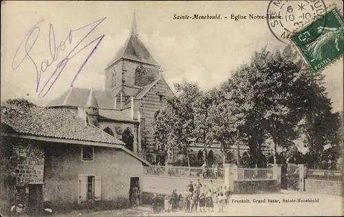 Ak Sainte Menehould Marne, Eglise Notre Dame