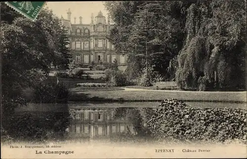 Ak Epernay Marne, Chateau Perrier