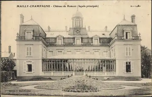 Ak Mailly Champagne Marne, Chateau de Romont