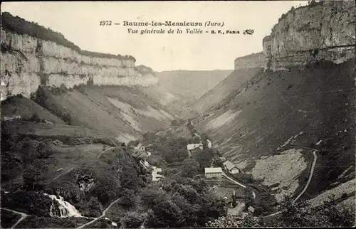 Ak Baume les Messieurs Jura, Vue générale de la Vallée