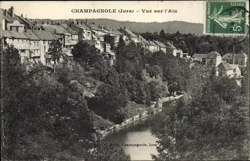 Ak Champagnole Jura, Vue sur l'Ain