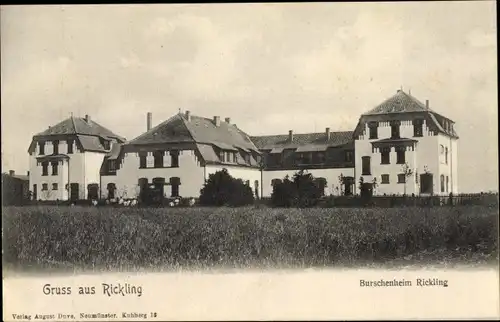 Ak Rickling im Kreis Segeberg, Burschenheim, Totalansicht