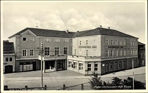 Ak Riesa an der Elbe Sachsen, Hotel Sächsischer Hof