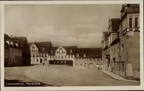 Ak Lommatzsch in Sachsen, Marktplatz