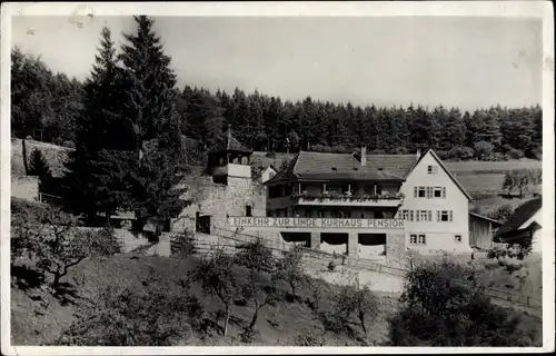 Ak Berneck Altensteig Schwarzwald, Gasthaus und Pension zur Linde