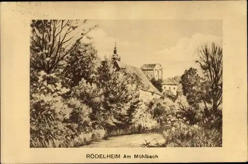 Ak Rödelheim Frankfurt am Main, Am Mühlbach