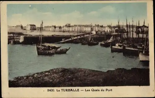 Ak La Turballe Loire-Atlantique, Les Quais du Port