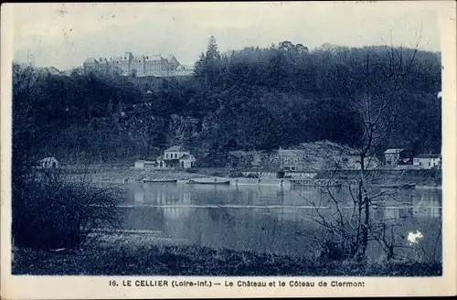 Ak Le Cellier Loire Atlantique, Château et le Côteau de Clermont