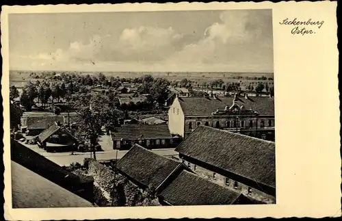 Ak Sapowednoje Seckenburg Ostpreußen, Blick auf den Ort