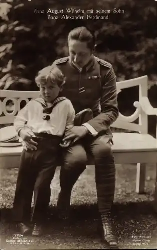 Ak August Wilhelm Prinz von Preussen, Sohn Prinz Alexander Ferdinand, Gustav Liersch 7724