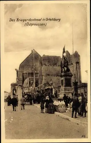Ak Szczytno Ortelsburg Ostpreußen, Der Kriegerdenkmal